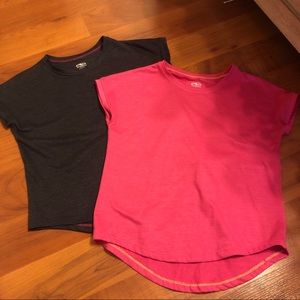Two girls size 6/6X athletic shirts